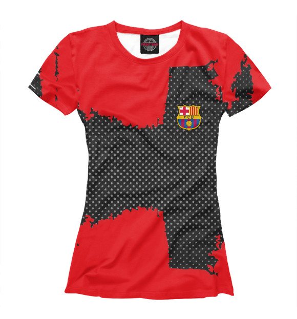 Женская футболка с изображением Barcelona sport collection цвета Белый