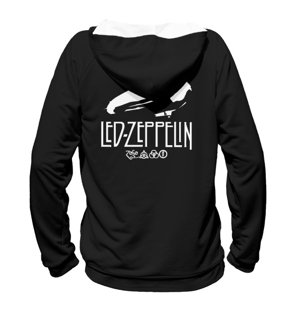 Худи для девочки с изображением Led Zeppelin цвета Белый