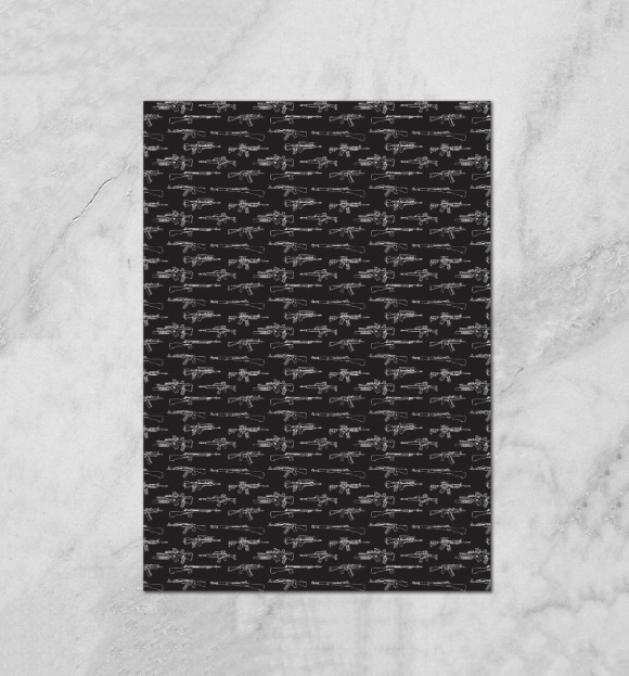 Плакат с притом Автоматы цвета Белый Плакат с изображением Автоматы цвета Белый