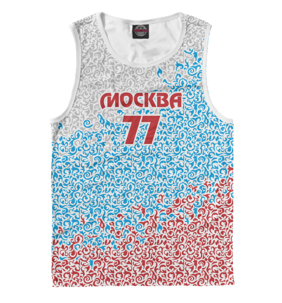 Майка для мальчика с изображением Москва - регион 77 цвета Белый