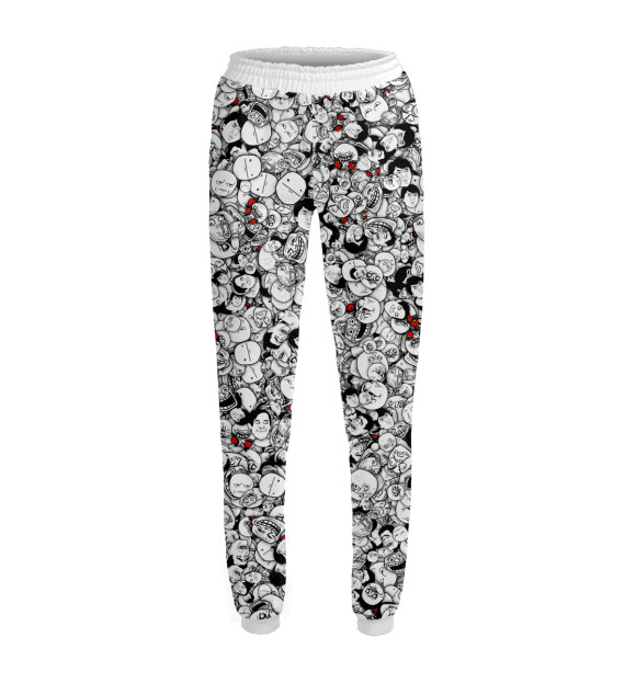 Женские спортивные штаны с изображением Интернет мемы цвета Белый