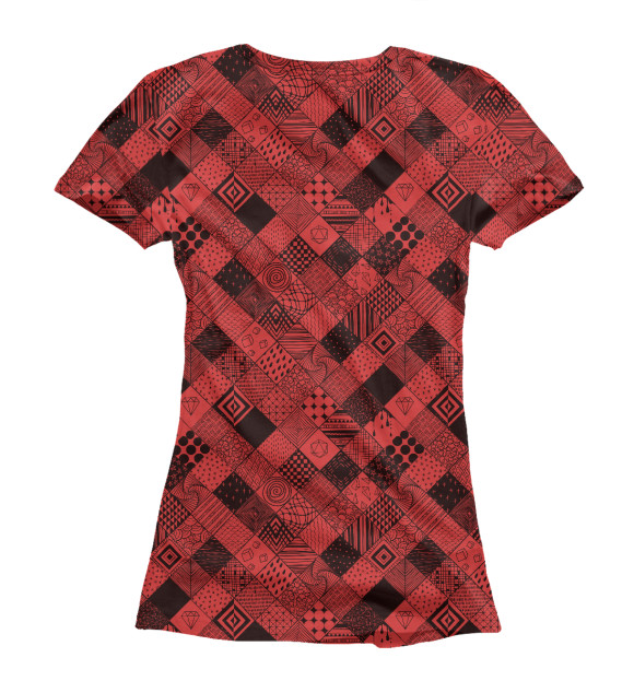 Футболка для девочек с изображением Vans of the wall (Red and Black) цвета Белый