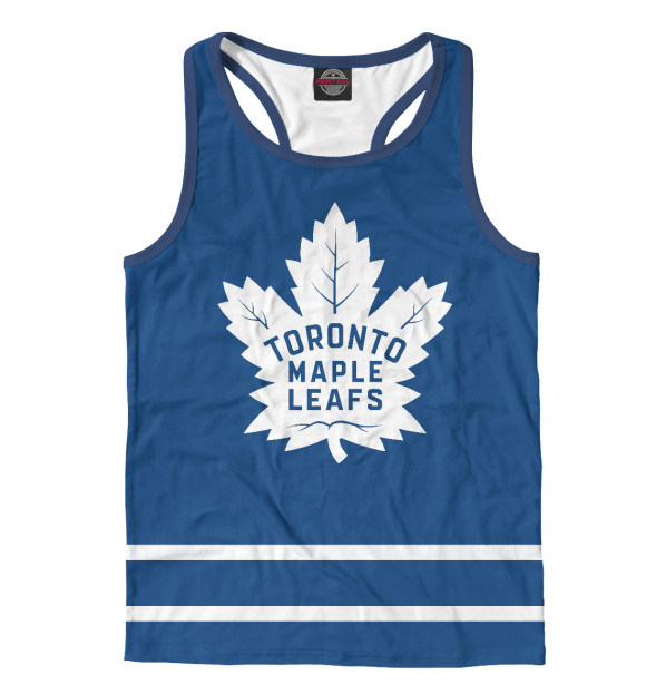 Мужская майка-борцовка с изображением Торонто Мейпл Лифс цвета Белый