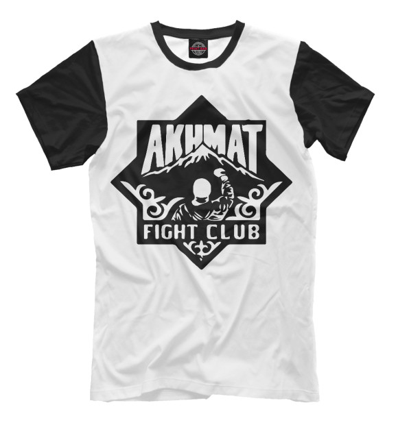 Мужская футболка с изображением Akhmat Fight Club цвета Молочно-белый