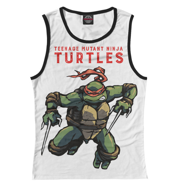 Майка для девочки с притом Рафаэль цвета Белый Майка для девочки с изображением Рафаэль цвета Белый