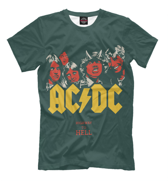 Мужская футболка с изображением AC/DC Highway to Hell цвета Р‘РµР»С‹Р№