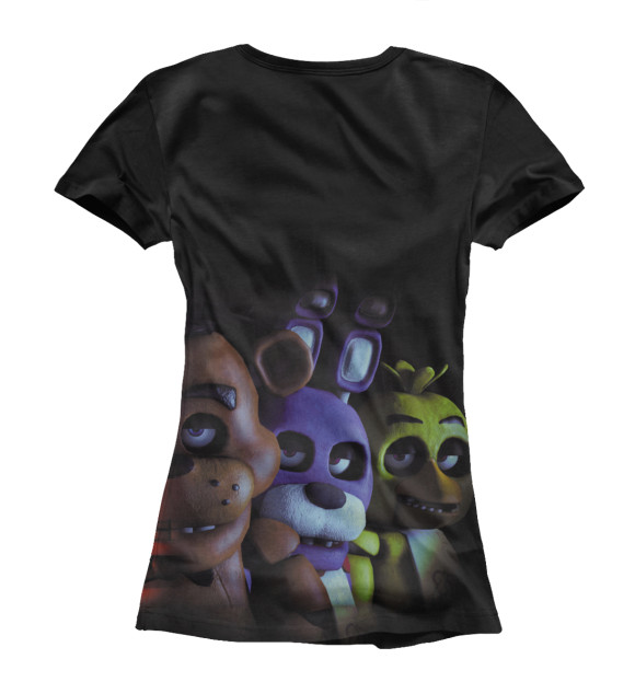 Женская футболка с изображением Five Nights At Freddy's цвета Белый