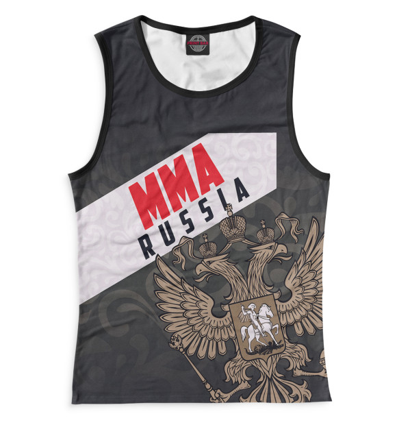 Майка для девочки с изображением MMA Russia цвета Белый