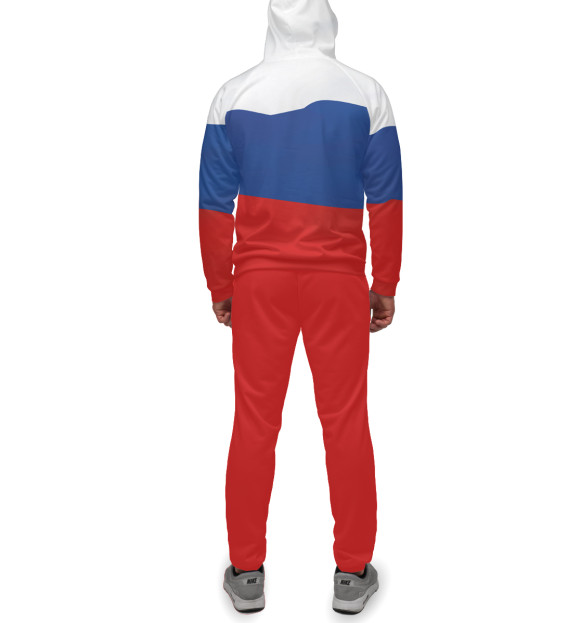 Мужской спортивный костюм с изображением Медведь-боксер цвета Белый