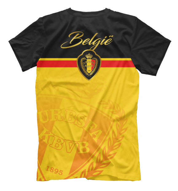Мужская футболка с изображением Бельгия цвета Белый