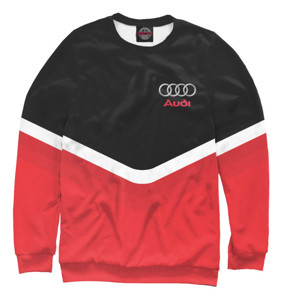 Женский свитшот с изображением Audi Black & Red цвета Белый