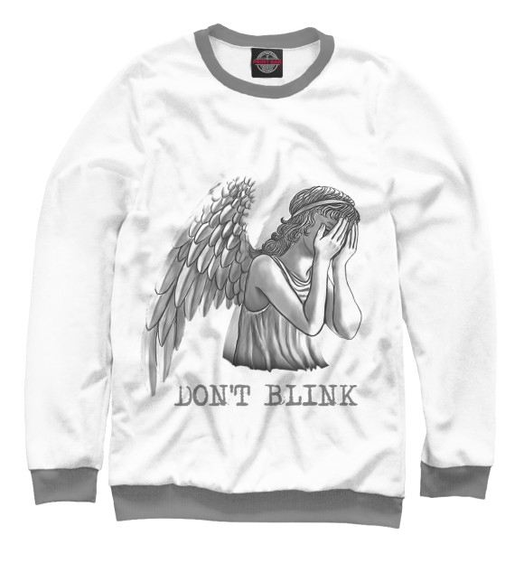 Свитшот для девочек с изображением Плачущий ангел цвета Белый