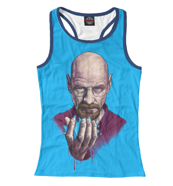 Женская майка-борцовка с изображением Heisenberg Meth цвета Белый