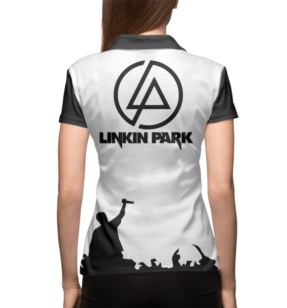 Женское поло с изображением Linkin Park цвета Белый