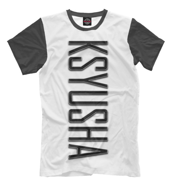 Мужская футболка с изображением Ksyusha-carbon цвета Молочно-белый
