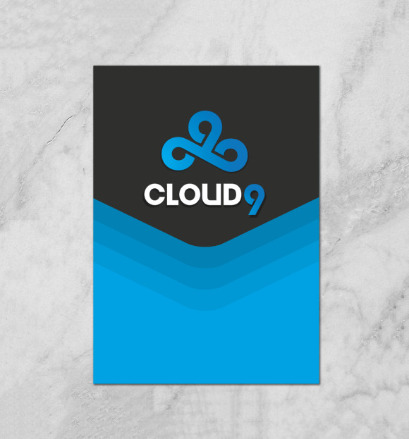 Плакат с изображением Cloud 9 Team цвета Белый