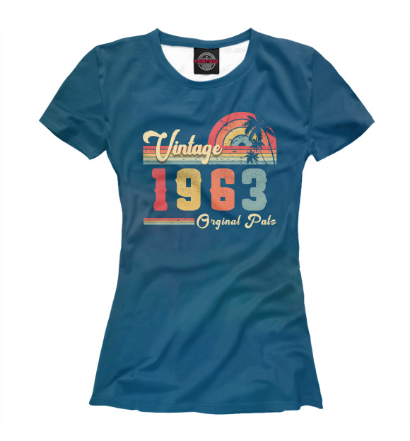 Футболка для девочек с изображением Vintage 1963 цвета Белый