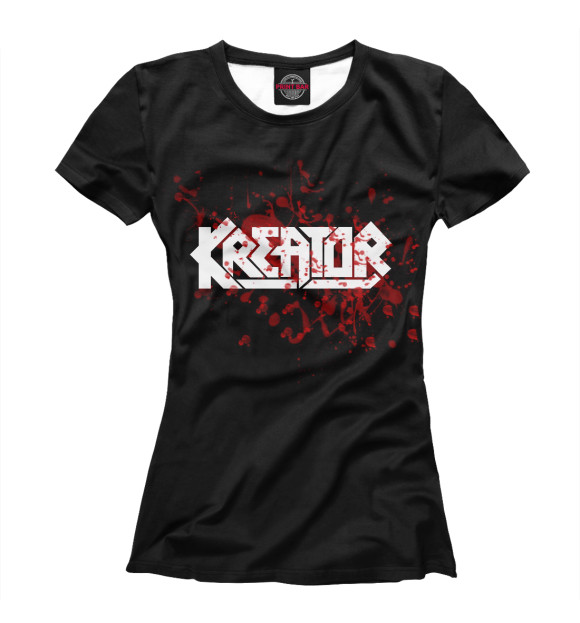 Женская футболка с изображением Kreator цвета Белый