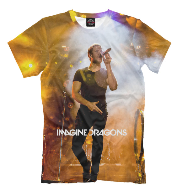 Футболка для мальчиков с изображением Imagine Dragons цвета Молочно-белый