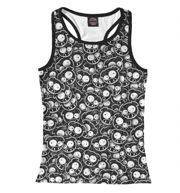 Женская майка-борцовка с изображением Subaru rally pigs цвета Белый