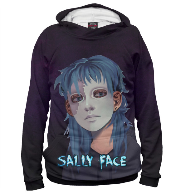 Мужское худи с изображением Sally Face цвета Белый