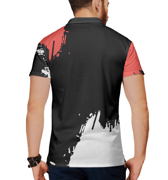 Мужское поло с изображением KIA цвета Белый