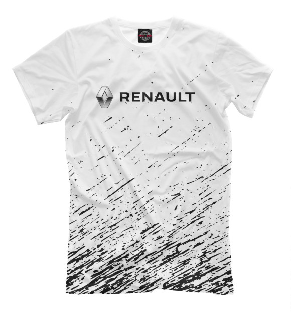 Футболка для мальчиков с изображением Renault цвета Белый