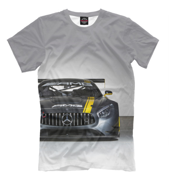 Мужская футболка с изображением AMG Motorsport цвета Белый