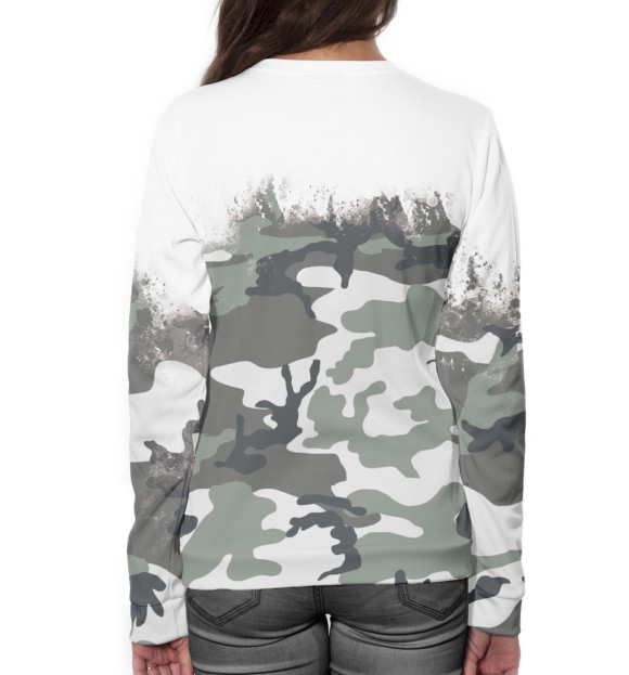 Женский свитшот с изображением Баста цвета Белый