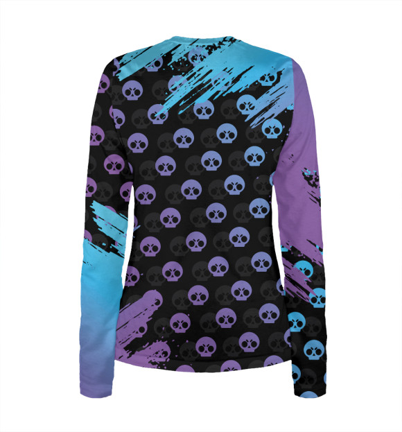 Женский лонгслив с изображением Brawl Stars цвета Белый