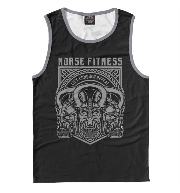 Мужская майка с изображением Norse Fitness цвета Белый