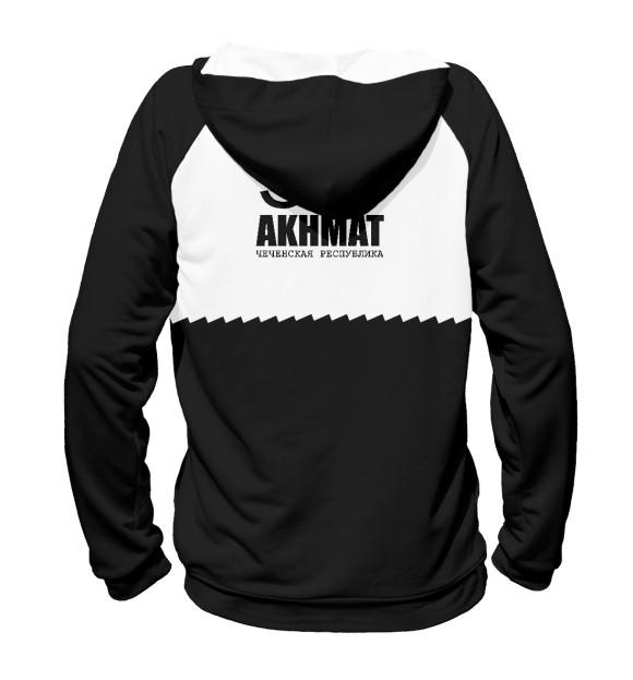 Женское худи с изображением Akhmat Fight Club цвета Белый