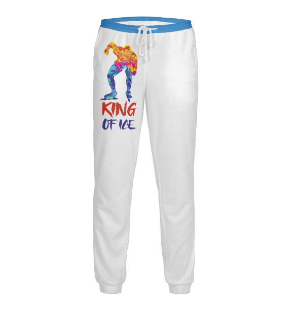 Мужские спортивные штаны с изображением Король льда цвета Белый