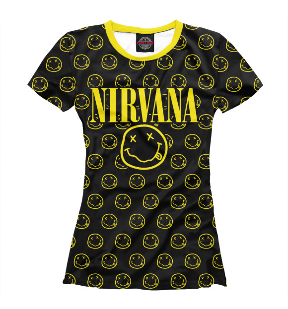 Женская футболка с изображением Nirvana Forever цвета Белый