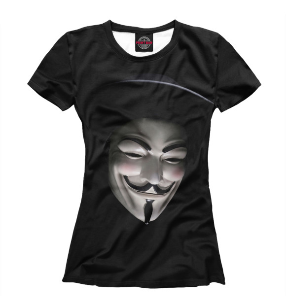 Женская футболка с изображением Гай Фокс цвета Белый