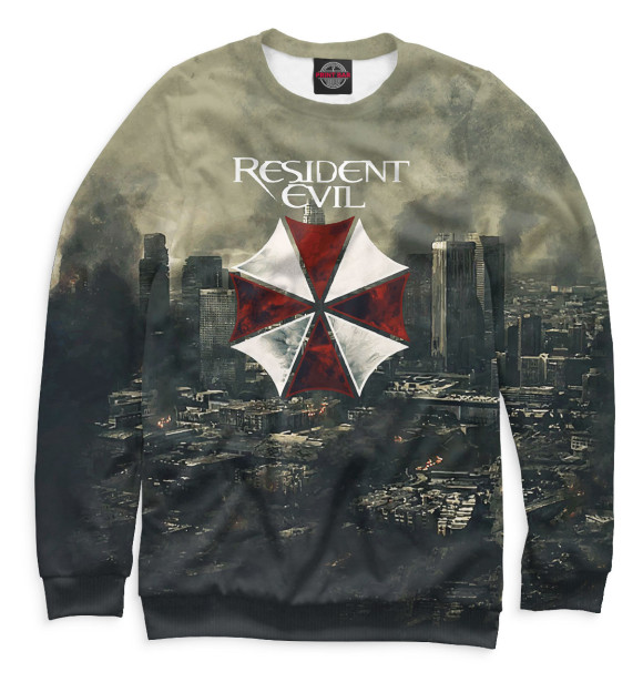 Свитшот для девочек с изображением Обитель зла цвета Белый