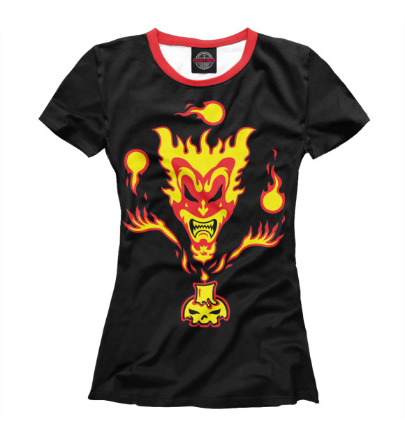 Женская футболка с изображением Insane Clown Posse цвета Белый