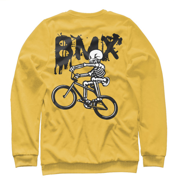Мужской свитшот с изображением BMX цвета Белый