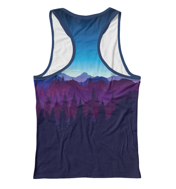 Женская майка-борцовка с притом Firewatch цвета Белый Женская майка-борцовка с изображением Firewatch цвета Белый