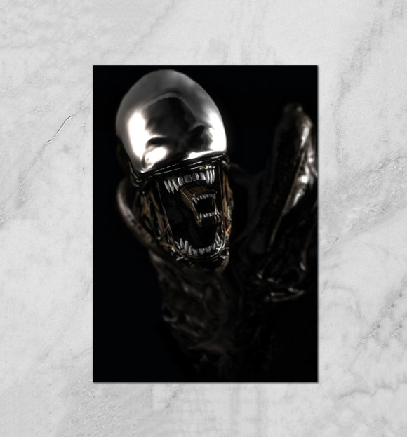 Плакат с изображением Alien цвета Белый