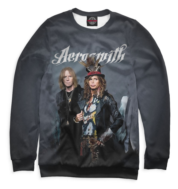 Мужской свитшот с изображением Aerosmith цвета Белый
