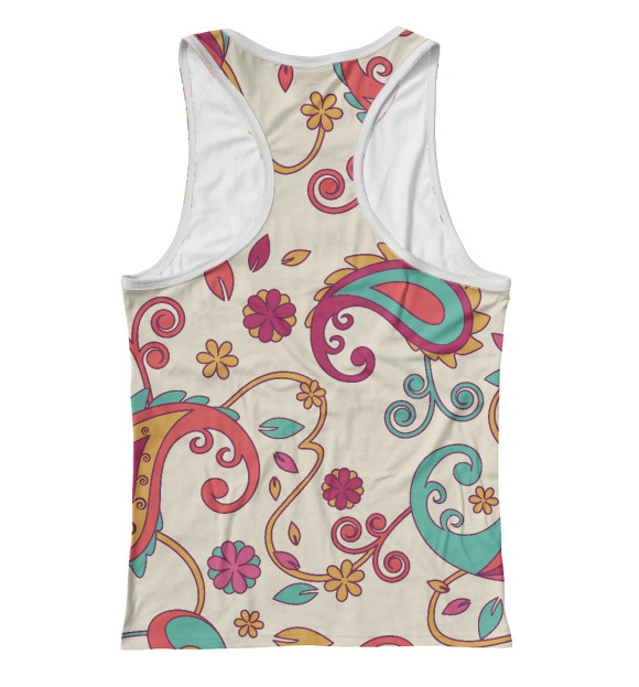 Женская майка-борцовка с изображением Индийский огурец цвета Белый