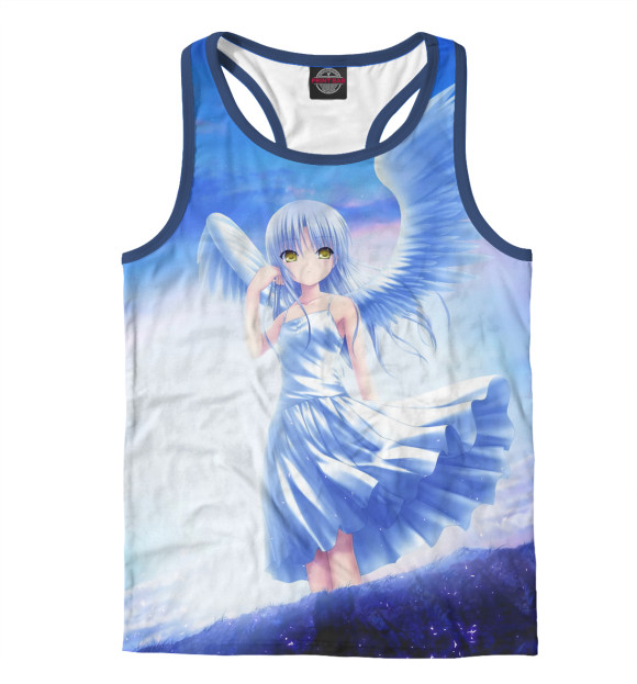 Мужская майка-борцовка с изображением Ангел Аниме цвета Белый