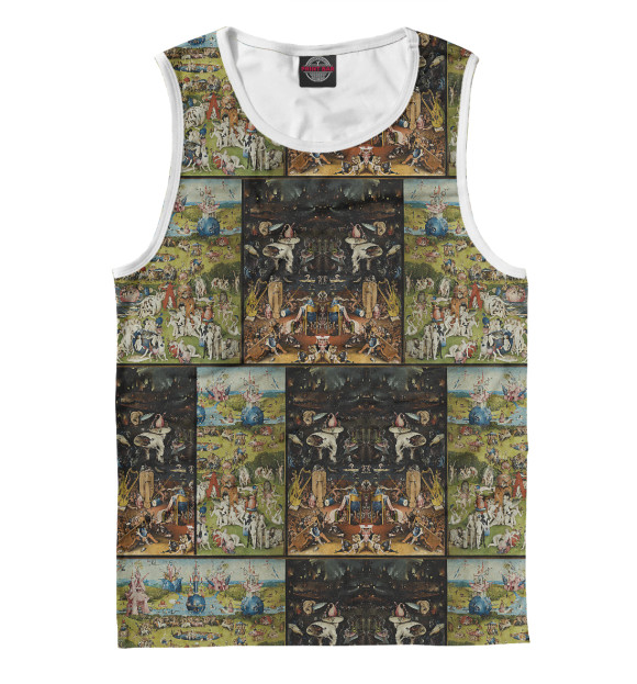 Майка для мальчика с изображением Загадки Босха цвета Белый