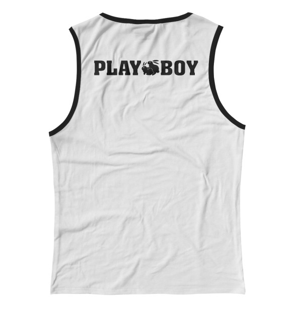 Майка для девочки с изображением Playboy цвета Белый