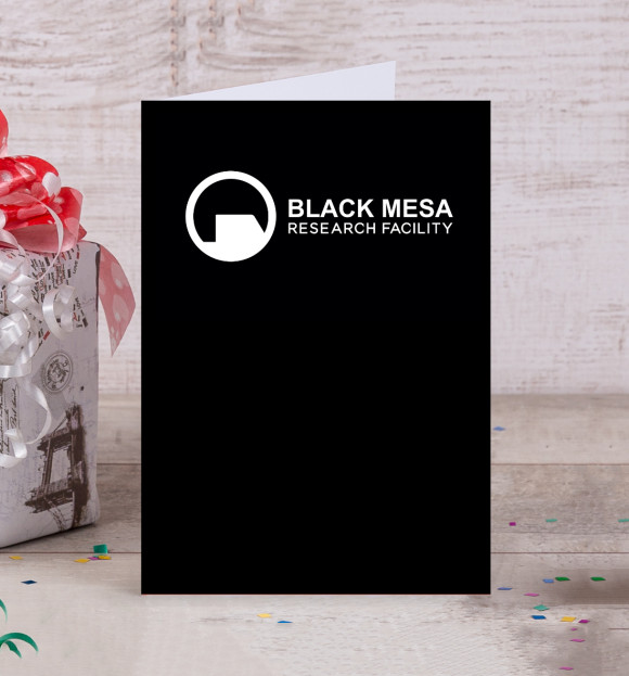 Открытка с изображением Сотрудник Black Mesa цвета Белый