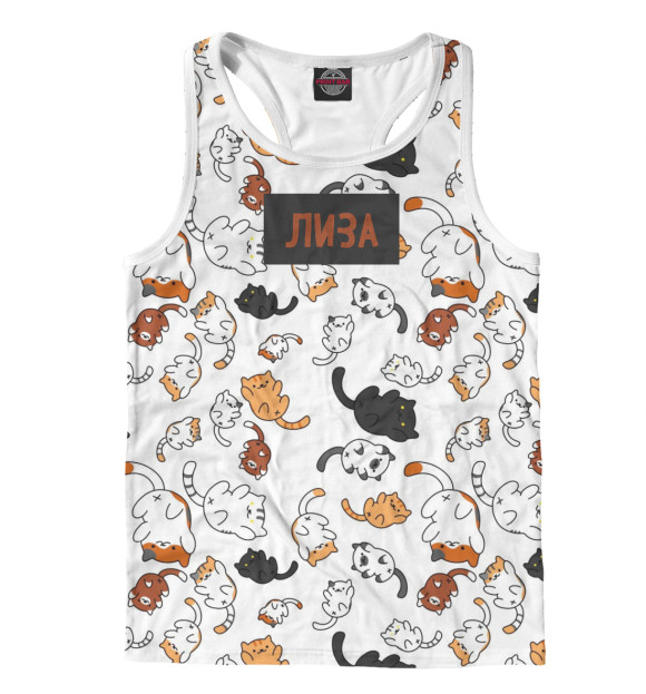 Мужская майка-борцовка с изображением Лиза цвета Белый