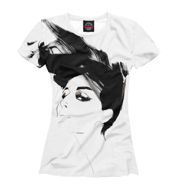 Женская футболка с изображением Fashion цвета Белый
