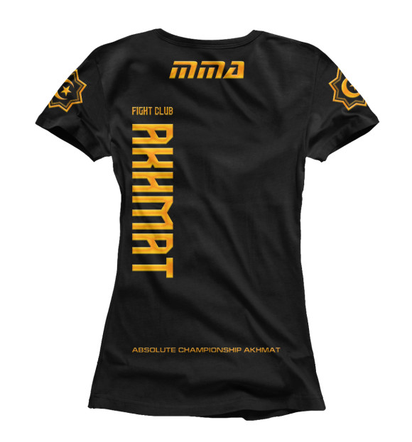 Женская футболка с изображением ACA Akhmat Fight Club цвета Белый