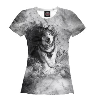 Женская футболка Бегущий волк